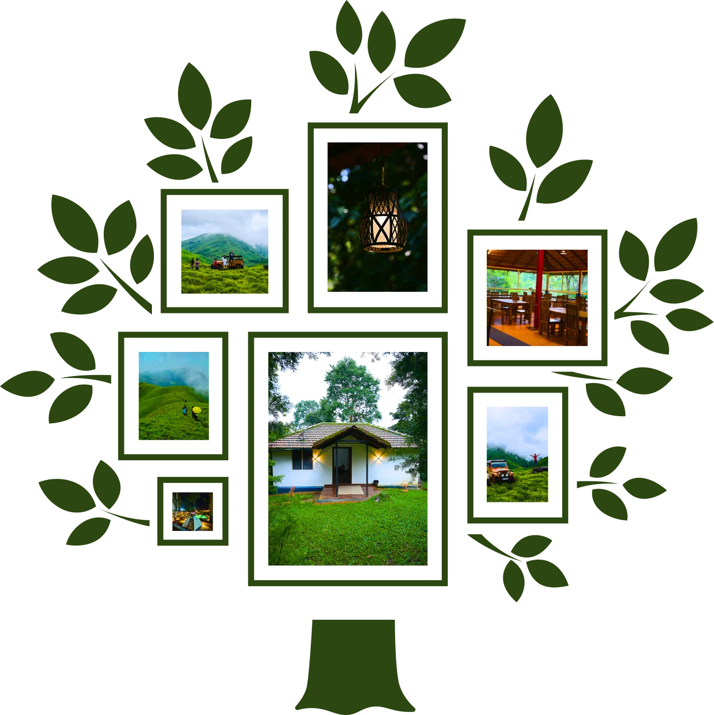 Resort collage tree